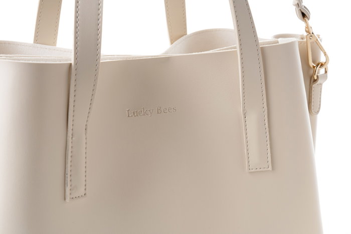 Lucky Bees Bolso Tote 1257 Crema